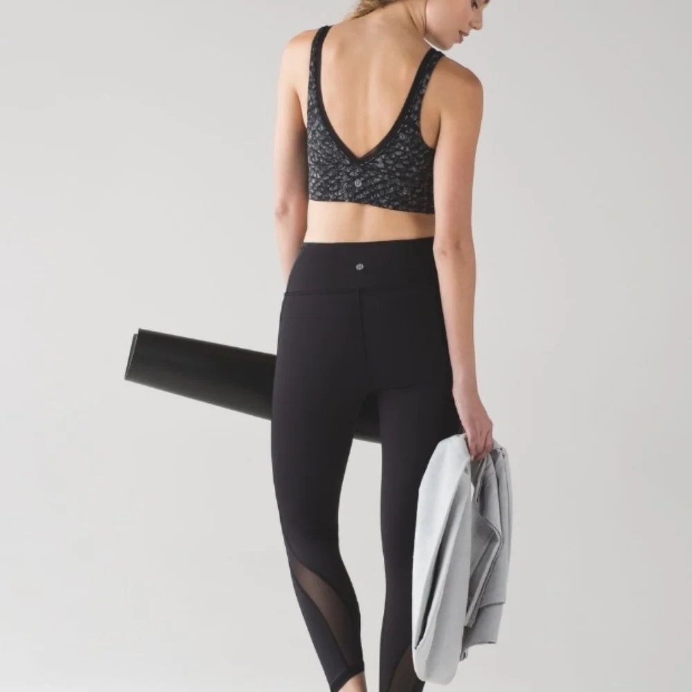 Lululemon Featherlight Bra Iridescent‎ Multi Black / Black size 8